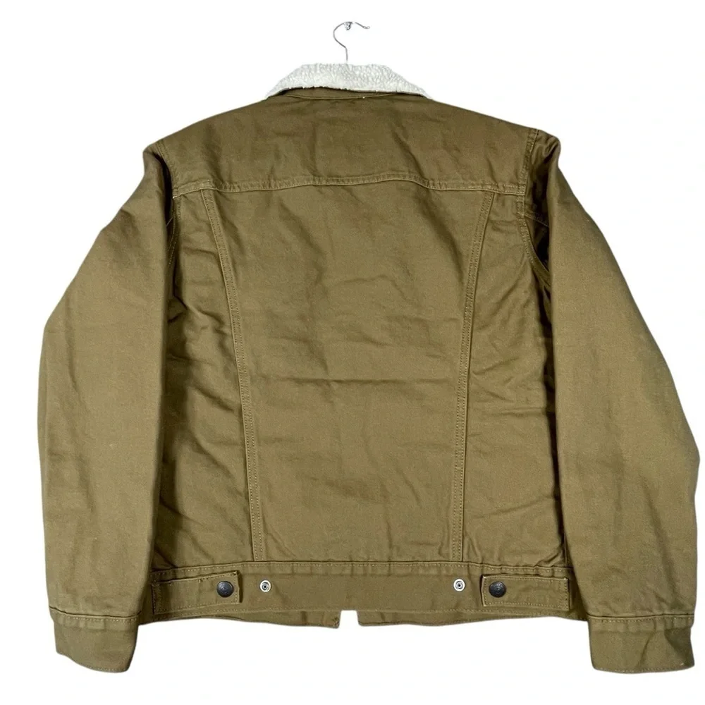 Levi’s Iconic Cozy Durable Warm Canvas Sherpa Lined Trucker Jacket - NWT - Sz S